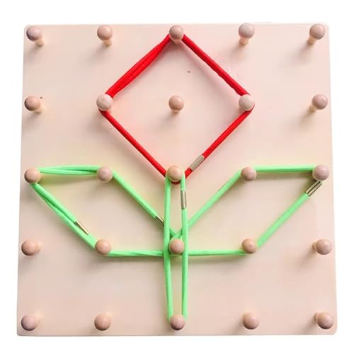 VZZCGJVT Montessori Geoboard aus Holz, Manipulative Geoboards pädagogische Stecktafel für Jungen Mädchen VZZCGJVT Montessori Geoboard aus Holz, Manipulative Geoboards pädagogische Stecktafel für Jungen Mädchen von VZZCGJVT