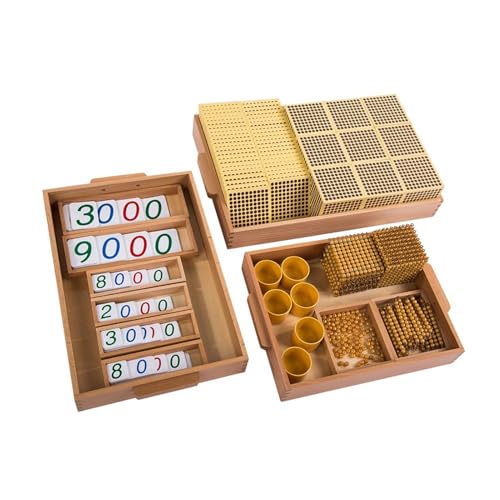 VZZCGJVT Montessori Gold Würfel Dezimal-Set, Mathe Bank Spiel, Mathe Manipulatives Spiel Spielzeug für die Vorschule VZZCGJVT Montessori Gold Würfel Dezimal-Set, Mathe Bank Spiel, Mathe Manipulatives Spiel Spielzeug für die Vorschule von VZZCGJVT