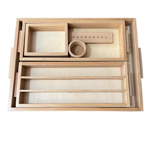 VZZCGJVT Montessori Goldperlen Dezimal-Bankspiel-Set, Mathe-Manipulative mit Teppich,Tray von VZZCGJVT