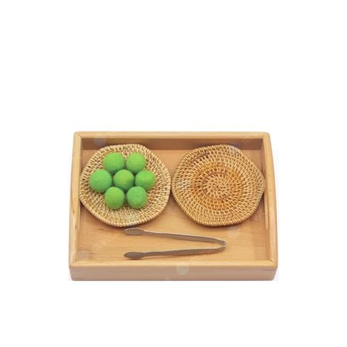 VZZCGJVT Montessori Holz-Clip-Perle, Feinmotorikspielzeug, Lern- und Mathespiel für Kinder im Vorschulalter von VZZCGJVT