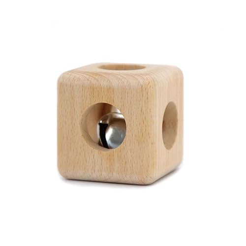 VZZCGJVT Montessori Holz Rollrassel Spielzeug, Bauchzeitspielzeug für Säuglinge,Log von VZZCGJVT