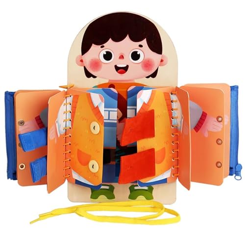 VZZCGJVT Montessori Learn to Dress Übungsboards, Selbstfürsorge-Fähigkeitsboard für Kinder für Lebenskompetenzen von VZZCGJVT