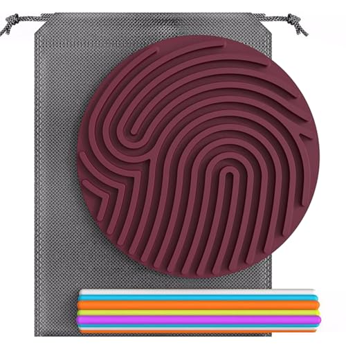 VZZCGJVT Montessori Sensory Activity Board, Trainer für sensorische Integration für Kinder, Beruhigung bei Angstzuständen, ADHS und Autismus,Burgundy,Round VZZCGJVT Montessori Sensory Activity Board, Trainer für sensorische Integration für Kinder, Beruhigung bei Angstzuständen, ADHS und Autismus,Burgundy,Round von VZZCGJVT