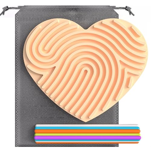 VZZCGJVT Montessori Sensory Activity Board, Trainer für sensorische Integration für Kinder, Beruhigung bei Angstzuständen, ADHS und Autismus,Rosa,Heart Shaped von VZZCGJVT