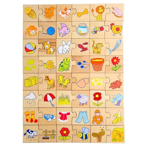 VZZCGJVT Montessori Tier-Matching-Puzzles, Tier-Matching-Spiel, preisgekröntes Lernspielzeug von VZZCGJVT