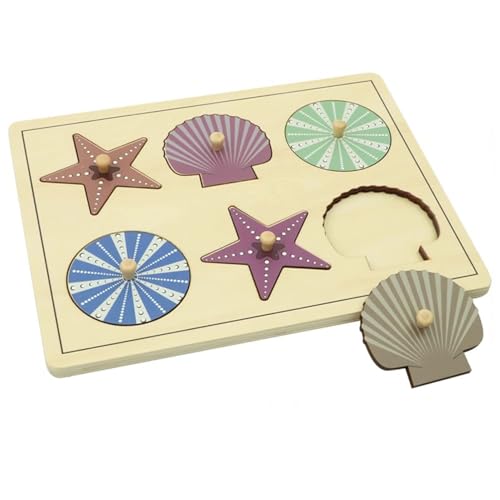 VZZCGJVT Montessori Toys Peg Puzzle Geometrisches Farbanpassungsbrett, hölzernes Formerkennungspuzzle für Kinder,Shells VZZCGJVT Montessori Toys Peg Puzzle Geometrisches Farbanpassungsbrett, hölzernes Formerkennungspuzzle für Kinder,Shells von VZZCGJVT