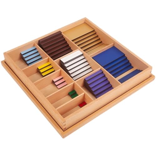 VZZCGJVT Montessori Zehnteiliges quadratisches Brett-Set, Spielzeug für den Mathematikunterricht,Wooden von VZZCGJVT