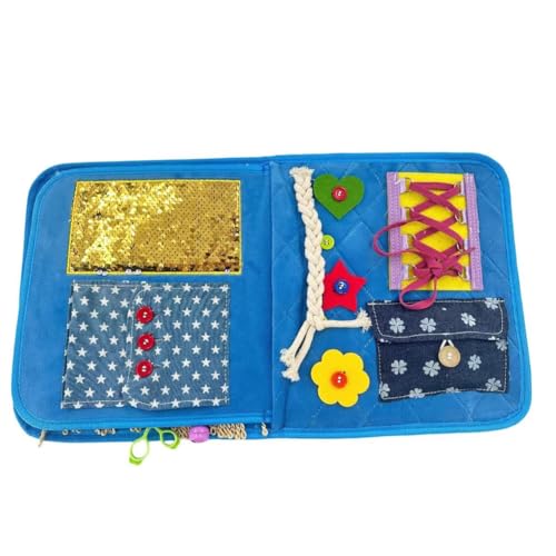 VZZCGJVT Sensorische Decken für besondere Bedürfnisse, Busy Blankets, Spielzeug zur Verbesserung der kognitiven Funktionen,Blau VZZCGJVT Sensorische Decken für besondere Bedürfnisse, Busy Blankets, Spielzeug zur Verbesserung der kognitiven Funktionen,Blau von VZZCGJVT