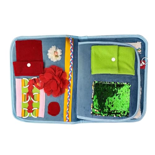 VZZCGJVT Sensorische Decken für besondere Bedürfnisse, Busy Blankets, Spielzeug zur Verbesserung der kognitiven Funktionen,Grün VZZCGJVT Sensorische Decken für besondere Bedürfnisse, Busy Blankets, Spielzeug zur Verbesserung der kognitiven Funktionen,Grün von VZZCGJVT