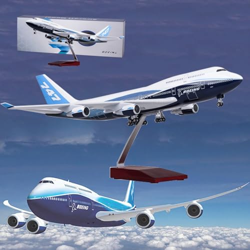 18,5-Zoll-Modellflugzeug-Prototyp Boeing 747-400 Im Maßstab 1:150, Sammlerstück, Kunstharz Mit Rädern, Druckguss, for Sammeln, Geschenk, Ornament (Color : B747) von VaNmar