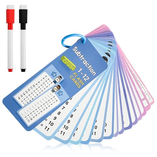 Lernkarten Mathematik für Subtraktion Mathematische Flash-Karten 1-1 Lernkarten mit 2 löschbaren Markern und Ringen 1-12 Subtraktion Abwischen Mathe Karten Tragbar für Zuhause und Klassenzimmer Lernkarten Mathematik für Subtraktion Mathematische Flash-Karten 1-1 Lernkarten mit 2 löschbaren Markern und Ringen 1-12 Subtraktion Abwischen Mathe Karten Tragbar für Zuhause und Klassenzimmer von Vachelper