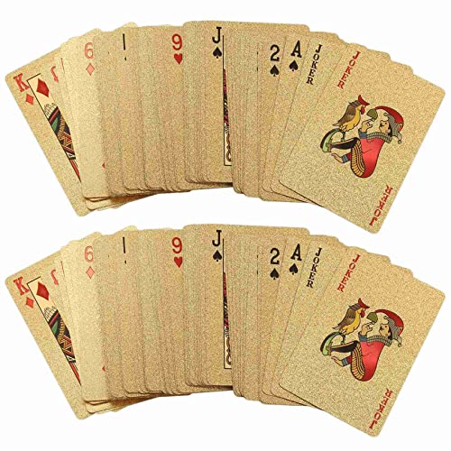 Vadillo 2 Stück 24 K oder Plastikkarten Poker Deck Foil Aluminium Pack Magie Karten wasserfest Vadillo 2 Stück 24 K oder Plastikkarten Poker Deck Foil Aluminium Pack Magie Karten wasserfest von Vadillo