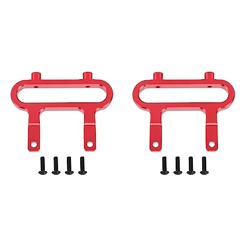 Vadillo 2 x Halterung für Stoßstange, aus Aluminium, für Zubehör von Upgrade-Teilen 1/10, Redcat Blackout XTE SC XBE (Pro), Rot von Vadillo
