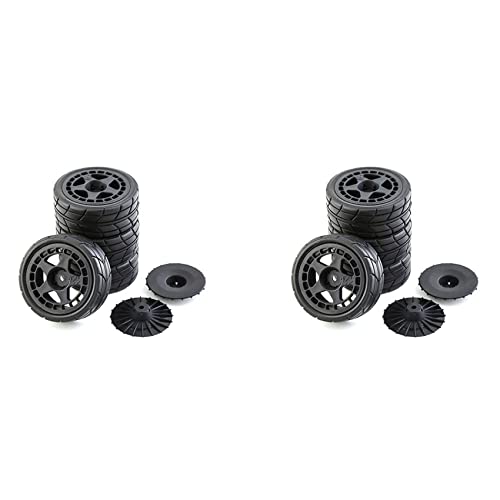Vadillo 8 Stück 12 mm Hex 65 mm Gummireifen für XV-01 TT-01 TT-02 LC Racing PTG-2 WR8 1/10 RC Auto, 3 von Vadillo