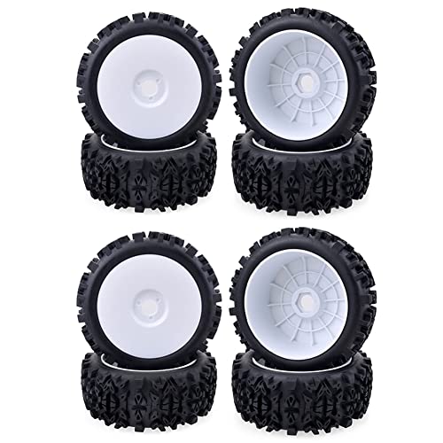 Vadillo Felge für Radnaben, 8 Stück, 17 mm und Reifen mit tiefen Zähnen, für 1/8 RC Auto, Geländewagen, Redcat Team Hobao von Vadillo