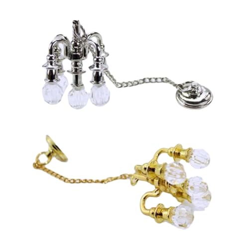 2 Stück Kristall Kronleuchter des Deckels Außenlampen Für Wandpendelleuchten Puppenhausbeleuchtung Miniatur Minihaus DIY Zubehör Lampen Anhänger Haushaltsornament Vaguelly 2 Stück Kristall Kronleuchter des Deckels Außenlampen Für Wandpendelleuchten Puppenhausbeleuchtung Miniatur Minihaus DIY Zubehör Lampen Anhänger Haushaltsornament Vaguelly von Vaguelly