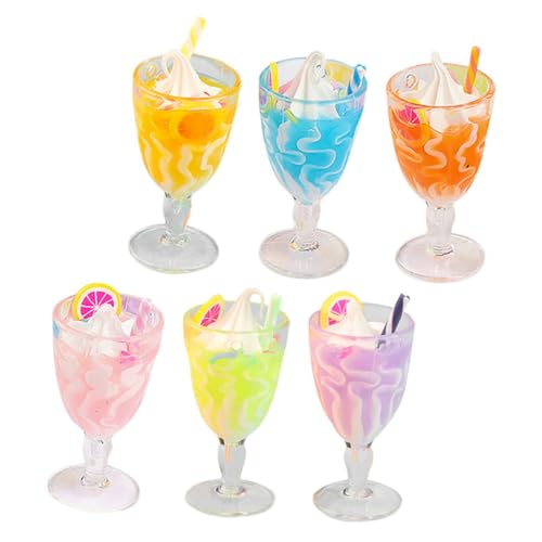 Vaguelly Mini-eisbecher-Set Für Spielzeughaus Gefälschtes Eisbecher-Modell Robuste Verarbeitung Realistisches Attraktives von Vaguelly