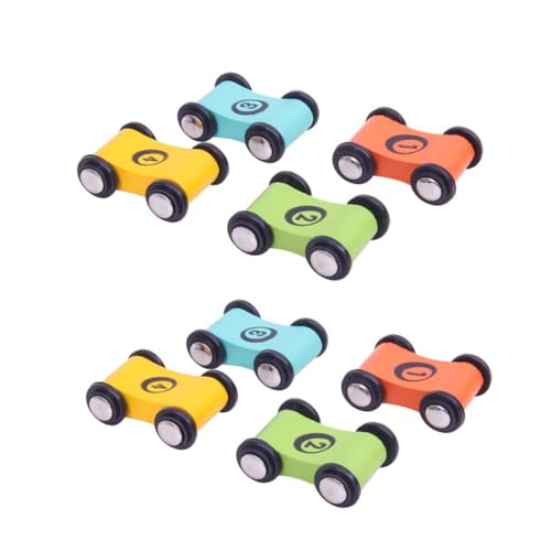 Vaguelly 8stücke Teiliges Holz Autorennbahn Spielzeug Für Junge Mädchen Interaktive Miniatur-rennstrecke Mit Bunten Für Und Kreative Spielzeit von Vaguelly