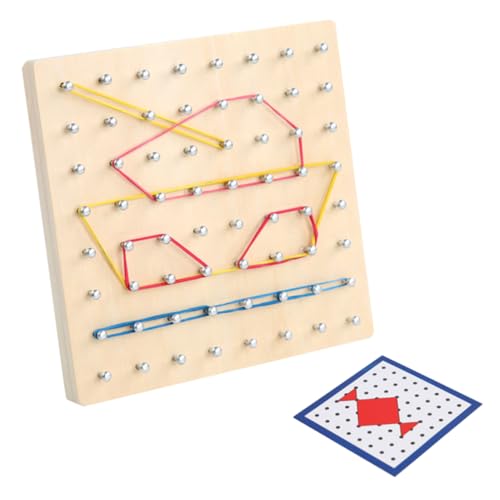 Holz Geoboard für Kreatives Lernspielzeug zur Geometrischen Formenbildung Elastischer Gummibänder für Mathematik und Feinmotorik für Jahren Holz Geoboard für Kreatives Lernspielzeug zur Geometrischen Formenbildung Elastischer Gummibänder für Mathematik und Feinmotorik für Jahren von Vaguelly