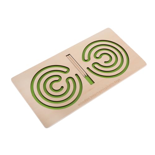 Vaguelly Lernspielzeug für Klauenhammergriff Cartoon-Gürtel Desktop- Motorikspielzeug Gehirnentwicklung Labyrinth-Spiel aus Holz Labyrinth-Puzzle-Spiel Light Green von Vaguelly