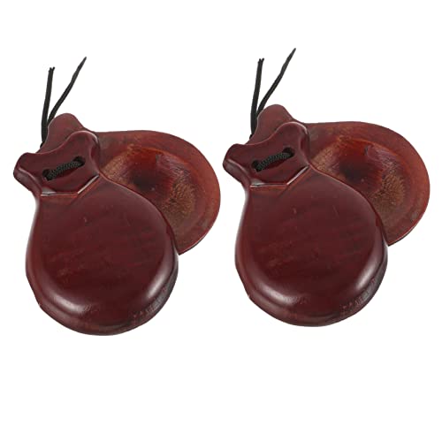 Vaguelly 1 Paar Flamenco-Kastagnetten Kastagnetten für Finger Mini klein kinderinstrumente musikinstrumente Rhythmus- Musikalische Kastagnetten hölzern Brown Vaguelly 1 Paar Flamenco-Kastagnetten Kastagnetten für Finger Mini klein kinderinstrumente musikinstrumente Rhythmus- Musikalische Kastagnetten hölzern Brown von Vaguelly