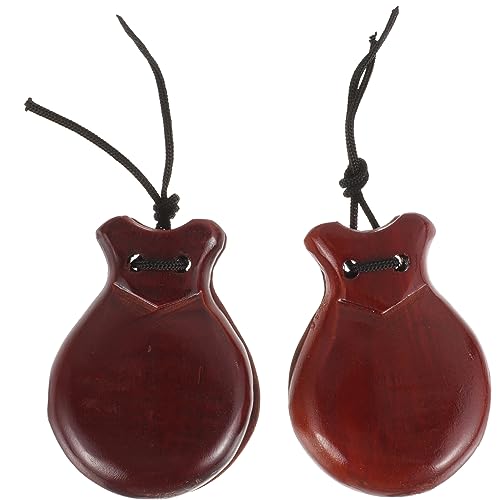 Vaguelly 1 Paar Flamenco-Kastagnetten Musikalische Kastagnetten klein Kastagnetten für Mini kinderinstrumente musikinstrumente Fingerklatschen Fingerkastagnetten hölzern Brown Vaguelly 1 Paar Flamenco-Kastagnetten Musikalische Kastagnetten klein Kastagnetten für Mini kinderinstrumente musikinstrumente Fingerklatschen Fingerkastagnetten hölzern Brown von Vaguelly