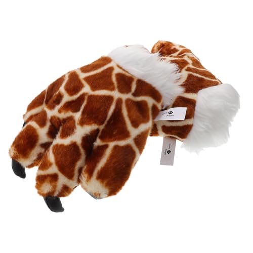 Vaguelly 1 Paar Giraffenhandschuhe Tierpuppen Handschuhe Warme Handschuhe Für Giraffe Handpuppe Handpuppen Für Babys Handpuppen Für Handschuhe Marionette Kurzer Plüsch von Vaguelly