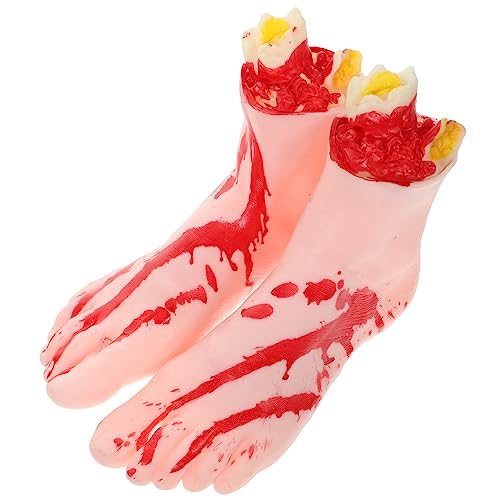 Vaguelly 1 Paar Kreatives Halloween Fake Fuß Realistisches Kunstfußmodell für Schaurige Deko Spukhäusern und Partys Hautfarbene Pack Halloween Accessoire von Vaguelly