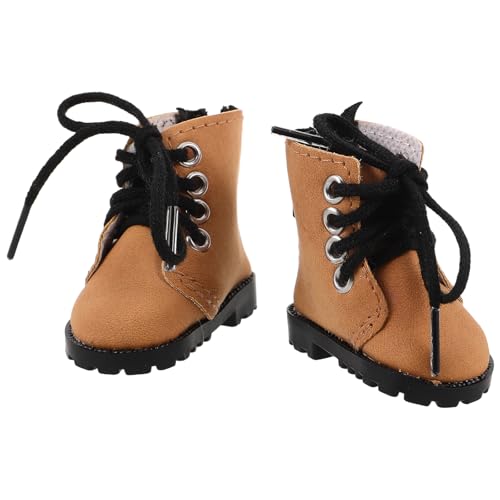Vaguelly 1 Paar Puppenschuhe: Mini-Stiefel für 20 cm große BJD-Puppen zum Anziehen – Miniaturschuhe, modisches Kostüm-Requisit für Puppenhaus-Accessoires und Sammler von Vaguelly