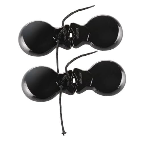 Vaguelly 1 Paar Schlaginstrumente Tanzperformance Kastagnetten Fingerkastagnetten Instrument Fingerklöppel Kastagnetten Holz Musikspielzeug Fingerkastagnetten Rhythmusspielzeug Holz von Vaguelly