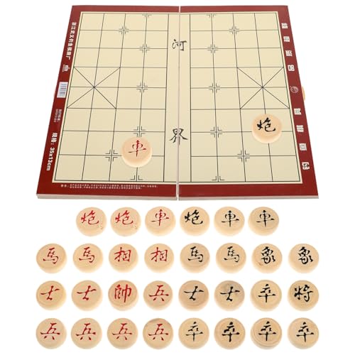 Vaguelly 1 Packung Chinesisches Schachbrett Schachspiel aus Holz Schachbrett für Schachbrett mit Box Schachbrett faltbar chinesische brettspiele Chinesisches Damespiel hölzern Vaguelly 1 Packung Chinesisches Schachbrett Schachspiel aus Holz Schachbrett für Schachbrett mit Box Schachbrett faltbar chinesische brettspiele Chinesisches Damespiel hölzern von Vaguelly