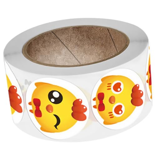 Vaguelly 1 Rolle 500st Etikettenaufkleber Festival-glasaufkleber Fensterfolie Für Ostern Osterküken-Aufkleber Dekoratives Osteretikett Küken Aufkleber Gelbe Kükenklammern Papier Yellow von Vaguelly