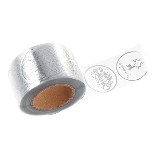 Vaguelly 1 Rolle Schneeflocken Kartenaufkleber Kreis Aufkleber Weihnachtsanhänger Aufkleber Dekoration Weihnachts Namensschild Aufkleber Schneeflocken Aufkleber Etiketten Feiertags von Vaguelly