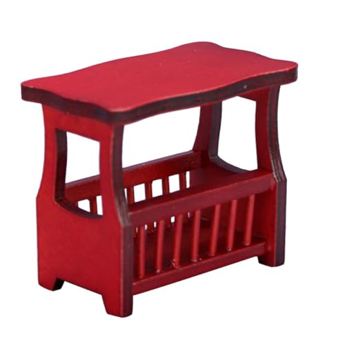 Vaguelly 1 STK Mini-Couchtisch für kinderspielzeug Geschenkidee Dollhouse Furniture Toys for Miniaturspielzeug Puppenstubenmöbel Miniaturmodell Mini Möbel hölzern rot von Vaguelly