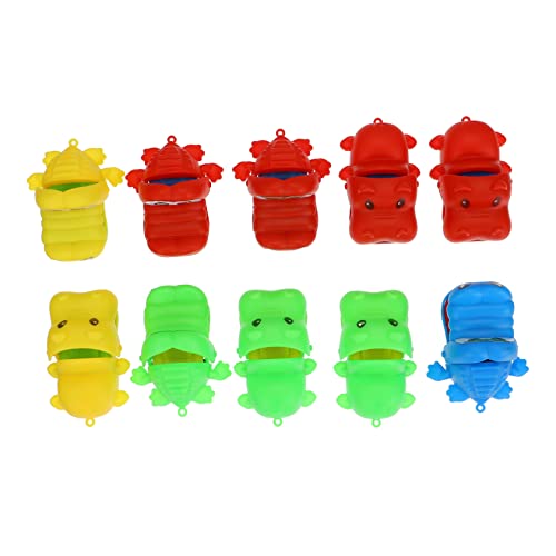 Vaguelly 1 Satz 10 STK Kleines Krokodil zieht Auto zurück Fahrzeug lernspielzeug Toys Mini- Alligator- pädagogisches Auto Plastik von Vaguelly
