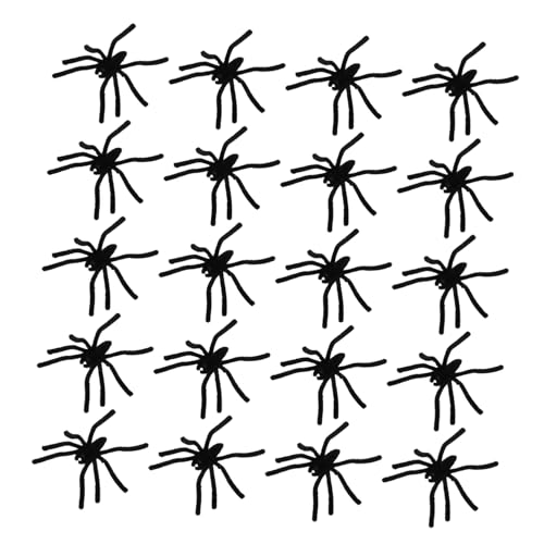 Vaguelly 1 Satz 20 Stücke Halloween Party Gefälschte Plüsch Spinnen Trick Requisiten (schwarz) von Vaguelly