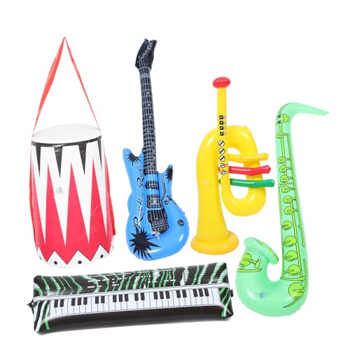 Vaguelly 1 Satz 5St Aufblasbare Musik instrumente für aufblasbare gitarre kinderinstrumente Kinderbühnenrequisiten Partyzubehör-Instrumente kindergitarre Partydekorationen Vaguelly 1 Satz 5St Aufblasbare Musik instrumente für aufblasbare gitarre kinderinstrumente Kinderbühnenrequisiten Partyzubehör-Instrumente kindergitarre Partydekorationen von Vaguelly