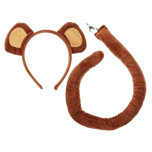Vaguelly 1 Satz Affenschwanzkostüm Es Ist Kostüm Monster Ohrstirnband Affenkostüm Junge Affenohren Und Für Erwachsene Affen-haarband Affen Stirnband Und Stoff von Vaguelly