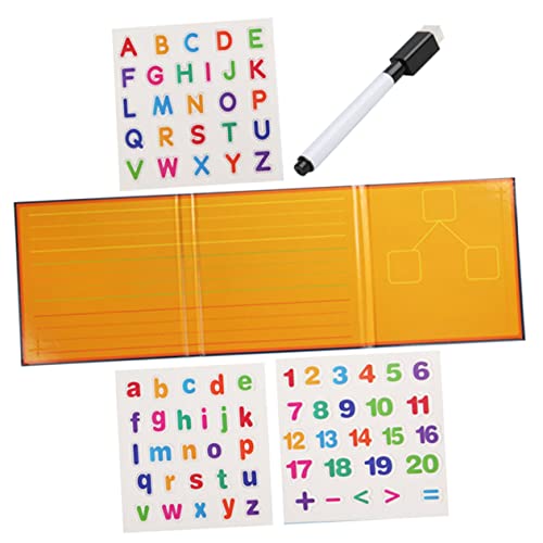 Vaguelly 1 Satz Alphabet Lernspielset für Puzzlebuch mit Abwischbarem Zeichenbrett Fördert Kreativität Hand Augen Koordination für Frühe Bildung von Vaguelly