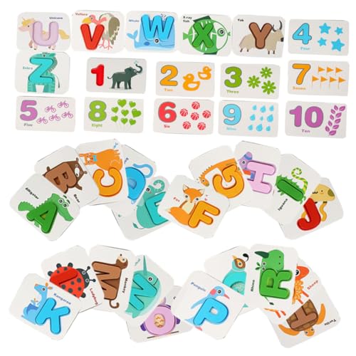 Vaguelly 1 Satz Alphabet Lernspielzeug für Interaktive Rechtschreibkarten für Vorschulkinder Fördert Kognitive Fähigkeiten für Jungen und Teiliges aus Bunten Stabilen Materialien von Vaguelly