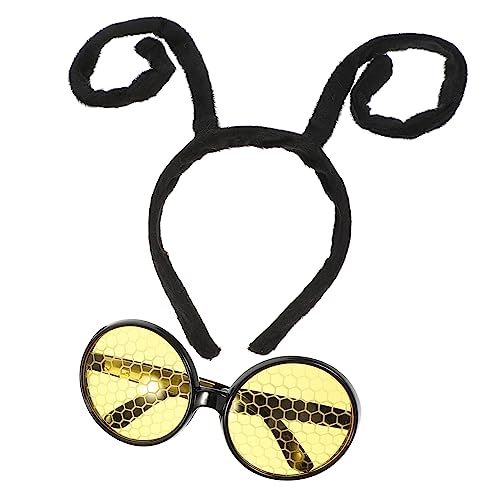 Vaguelly 1 Satz Antenne Stirnband mit Brille für Kostüm Party Leichtes und Bequemes Accessoire für Halloween und Cosplay für Erwachsene Süßes Diy Design mit Vaguelly 1 Satz Antenne Stirnband mit Brille für Kostüm Party Leichtes und Bequemes Accessoire für Halloween und Cosplay für Erwachsene Süßes Diy Design mit von Vaguelly