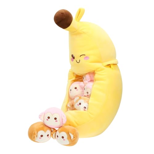 Vaguelly 1 Satz Bananen Spielzeugkissen Abnehmbares Plüschkissen für Kreative Deko für Partys und Bunter Mini Spielzeuge im Inneren zum Umarmen und Dekorieren Vaguelly 1 Satz Bananen Spielzeugkissen Abnehmbares Plüschkissen für Kreative Deko für Partys und Bunter Mini Spielzeuge im Inneren zum Umarmen und Dekorieren von Vaguelly