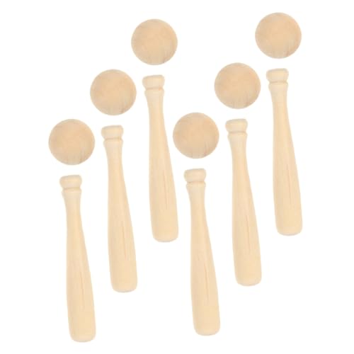 Vaguelly 1 Satz Baseball Set Unvollendete Baseballschläger und Bälle zum Bemalen Teiliges Set für Kreative Bastelprojekte und Graffiti für Familienaktivitäten und Kinderhobby von Vaguelly