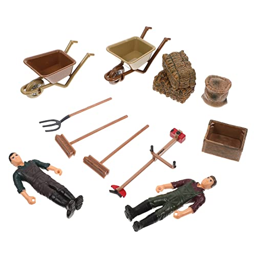 Vaguelly 1 Satz Bauern Werkzeug Modell Sensorisches Pferdespielzeug Nutztiere Tierisches Babyspielzeug Bauernspielzeug Farm- -Modell Kinderspielzeug Brown Plastik von Vaguelly