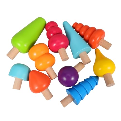 Vaguelly 10 Stücke Mini Set Holz Jungen Und Mädchen Pädagogisches Spielzeug Für Kinder von Vaguelly