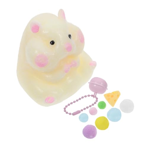Vaguelly 1 Satz Cartoon Kleine Zappelspielzeug Kniffliges Partyspielzeug Hamster Frosch Hundespielzeug Zappeln Kleines Dehnbares Haustier Hamsterknödel Karikatur Yellow von Vaguelly