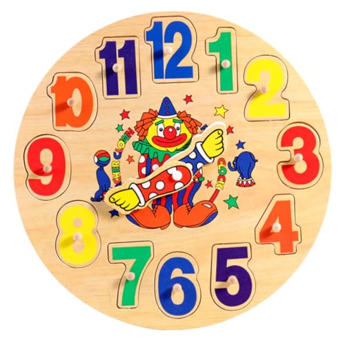 Vaguelly 1 Satz Clown aus Holz Uhr interaktives Puzzle kinderpuzzle Children Toys Kinderuhr Lernuhr Uhr passende Blöcke Lernspielzeug aus Holz für Puzzle-Uhr hölzern Vaguelly 1 Satz Clown aus Holz Uhr interaktives Puzzle kinderpuzzle Children Toys Kinderuhr Lernuhr Uhr passende Blöcke Lernspielzeug aus Holz für Puzzle-Uhr hölzern von Vaguelly