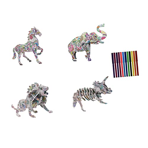 Vaguelly 1 Satz DIY Graffiti Puzzle für Designs mit Farben Stiften Fördert Kreatives und Räumliches Vorstellungsvermögen für Zuhause Schule und Kindergeburtstage von Vaguelly