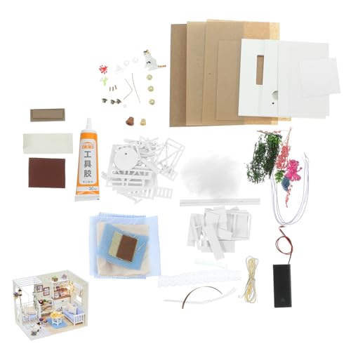Vaguelly 1 Satz DIY Puppenhaus Bausatz Miniaturhaus für Mädchen Sicherer Holzspielzeug Einfacher Zusammenbau Fördert Eltern Interaktion und Kognitive Entwicklung für Kreative Vaguelly 1 Satz DIY Puppenhaus Bausatz Miniaturhaus für Mädchen Sicherer Holzspielzeug Einfacher Zusammenbau Fördert Eltern Interaktion und Kognitive Entwicklung für Kreative von Vaguelly