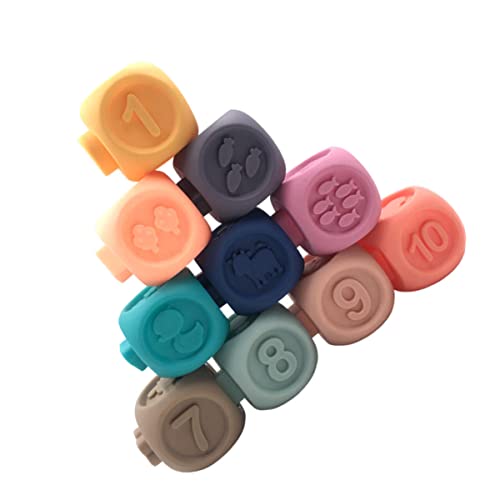 Vaguelly 1 Satz Digitale Bausteine Mathe- Für Frühpädagogisches Badespielzeug Für Farberkennungsspielzeug Digitales Puzzle- Weiches Gummi von Vaguelly